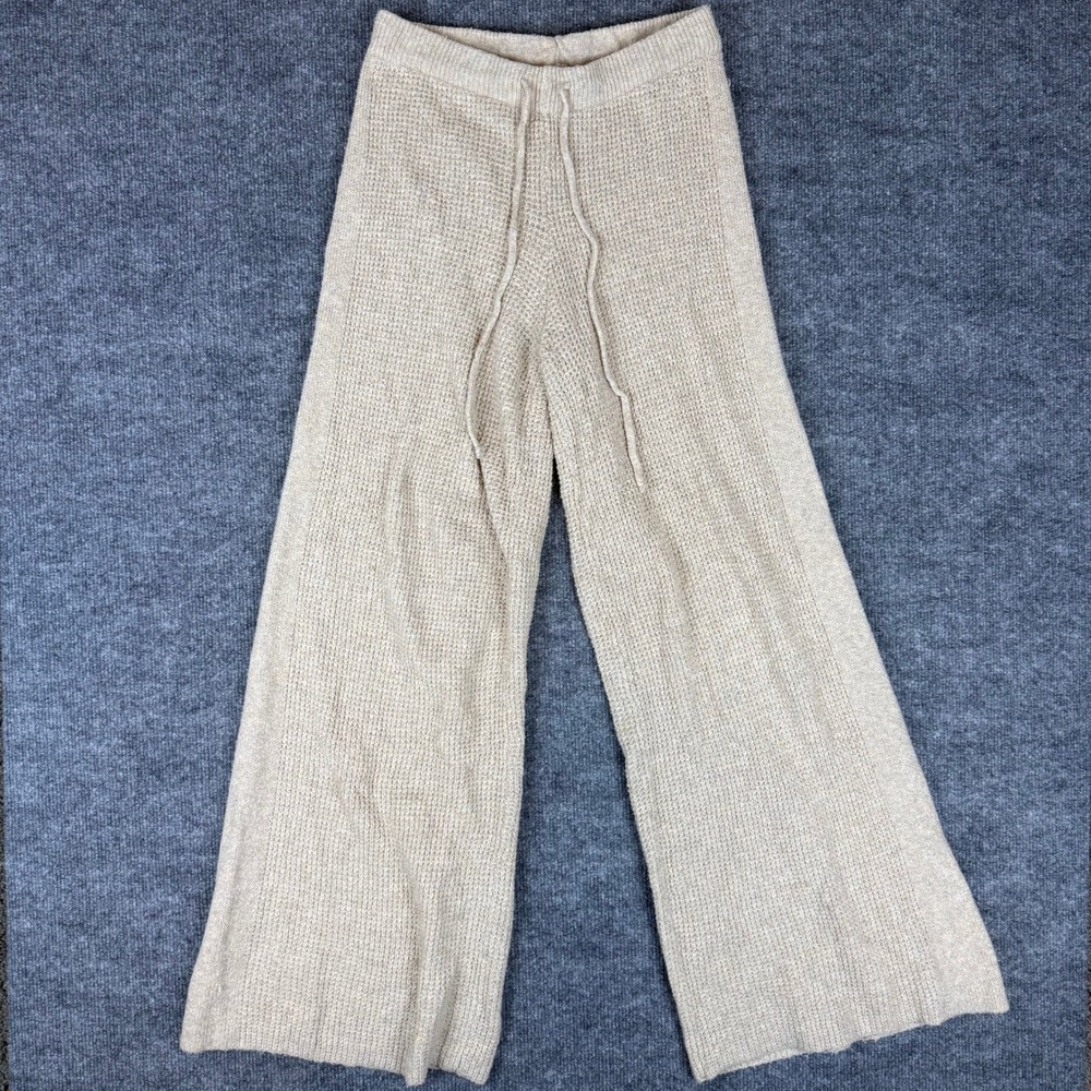 Aerie Cream Wide Leg Pants